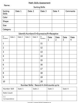 Academic Assessment Data Collection Forms for Preschool or Special Education - Image 3