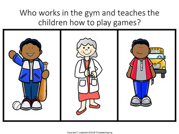 Back To School Adapted Story & Who Question Activity Preschool Special Education - Image 3
