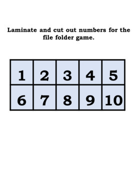 FREE School Math Counting Numbers 1-10 File Folder Game - Image 3