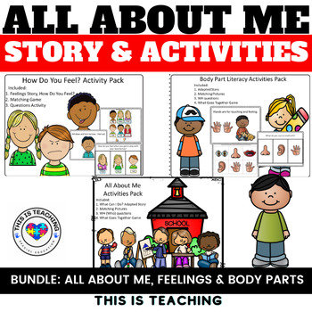 All About Me Adapted Stories, Lessons, & Activities