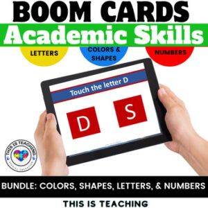 Academic Digital Activities Colors, Shapes, Numbers, & Letters Boom Cards