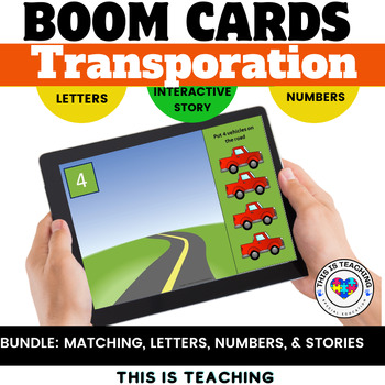 Transportation Bundle of Digital Boom Cards Story & Academic Activities