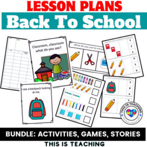 Back To School Bundle of Adapted Stories, Games, Activities