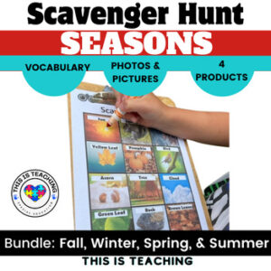 Scavenger Hunt Seasonal Activities Fall Winter Spring & Summer