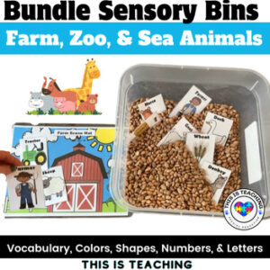 Animal Sensory Bin Activities & Centers BUNDLE