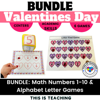 Valentines Day Centers Math & Alphabet Activities