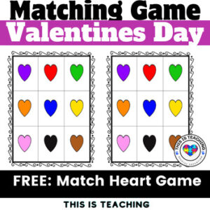 Free Valentines Day Color Matching Game